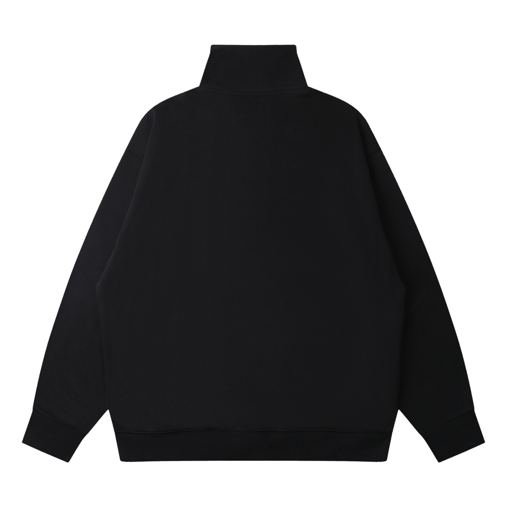 Mono - Text - Quarter-Zip Shoulder Sweatshirt